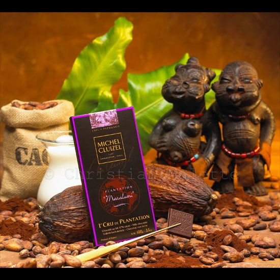 Photo, nature morte, composition, ambiance de chocolat