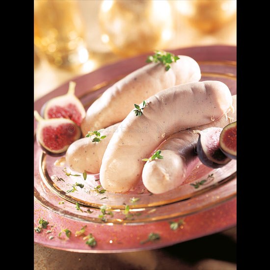 Photo de boudins blancs et de figues fraiches
