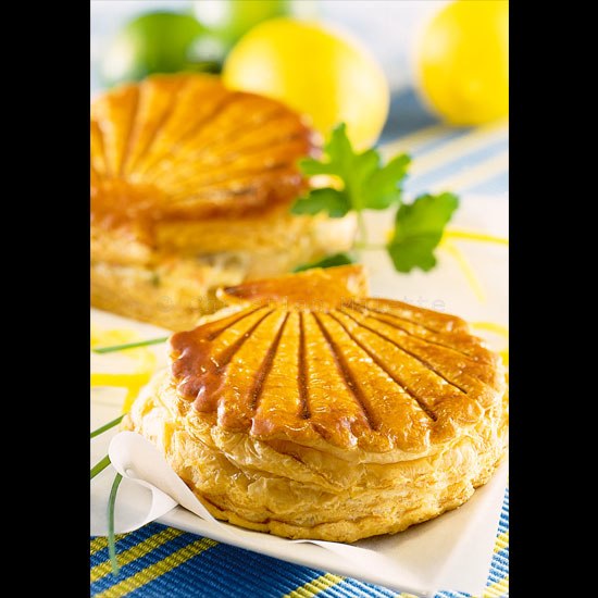 Photo culinaire de feuilletés de St Jacques