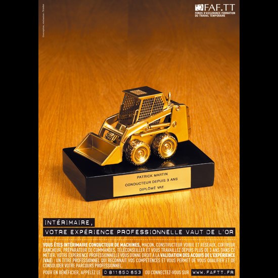 photo conducteur d'engin pour trophée FAFTT