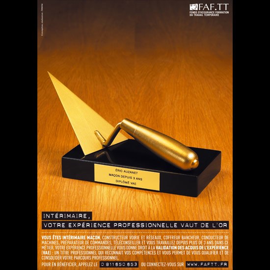 photo truelle de maçon pour trophée FAFTT